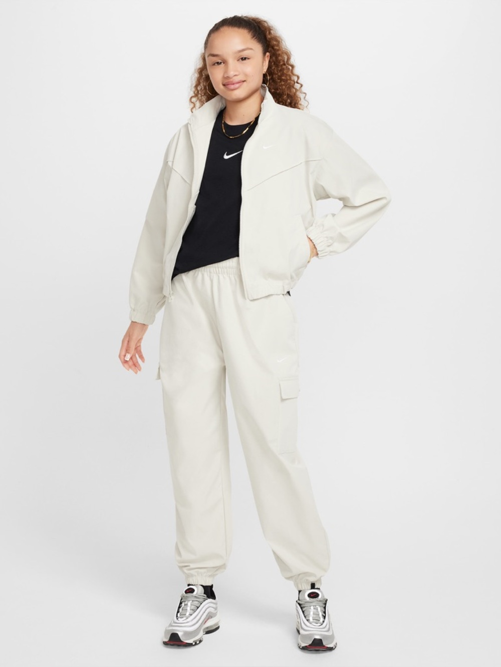 Kids Nike Sportswear Oversized Jacket bone L NWT